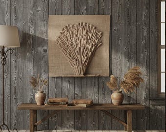 Boho Jutevävd Väggbonad: Handgjord Fiberkonstdekor