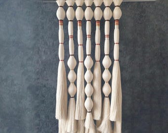Modern Macrame Wall Hanging, Boho Woven Decor (55x120 cm)