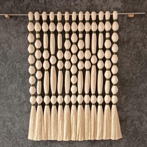 Boho Woven Wall Hanging: Scandinavian Rustic Decor