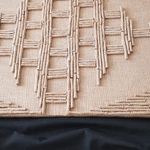 View of Boho Woven Wall Hanging, Boho Handmade Woven Tapestry, Large Boho Wall ...