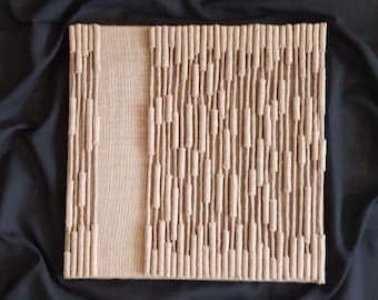 Boho Woven Wall Hanging: Natural Jute Fiber Art