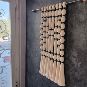 Boho Woven Wall Hanging: Scandinavian Rustic Decor