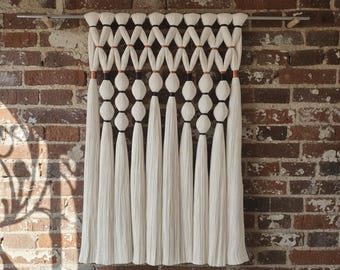Boho Macrame Wall Hanging, Modern Woven Tapestry, Housewarming Gift