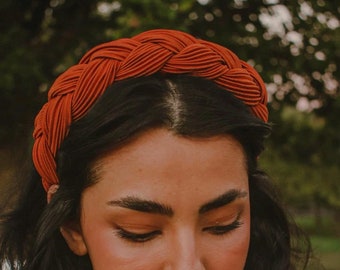 Blair Braided Headband Pumpkin