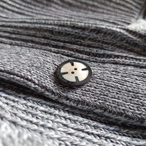 マザーオブパール ハンドメイドボタン 23 mm - 縫製用ホワイトマザーオブパールボタン - ブレザー/ジャケット/コート/セーター/カーディガン