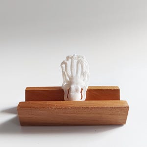 Octopus carved bone pendant, handmade bone carving