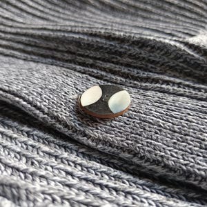 マザーオブパール ハンドメイドボタン 23 mm - 縫製用ホワイトマザーオブパールボタン - ブレザー/ジャケット/コート/セーター/カーディガン