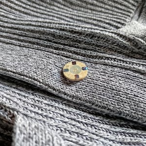 Abalone handgemachter Knopf 20 mm - Perlmuttknopf für Nähblazer/Jacke/Mantel/Pullover/Cardigan
