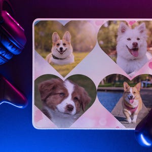 Custom Dog Picture Mouse Pad-Personalized Pet Photo Gift, Unique Desk Accessory for Pet Lovers, Perfect for Home Office, Customizable Design
