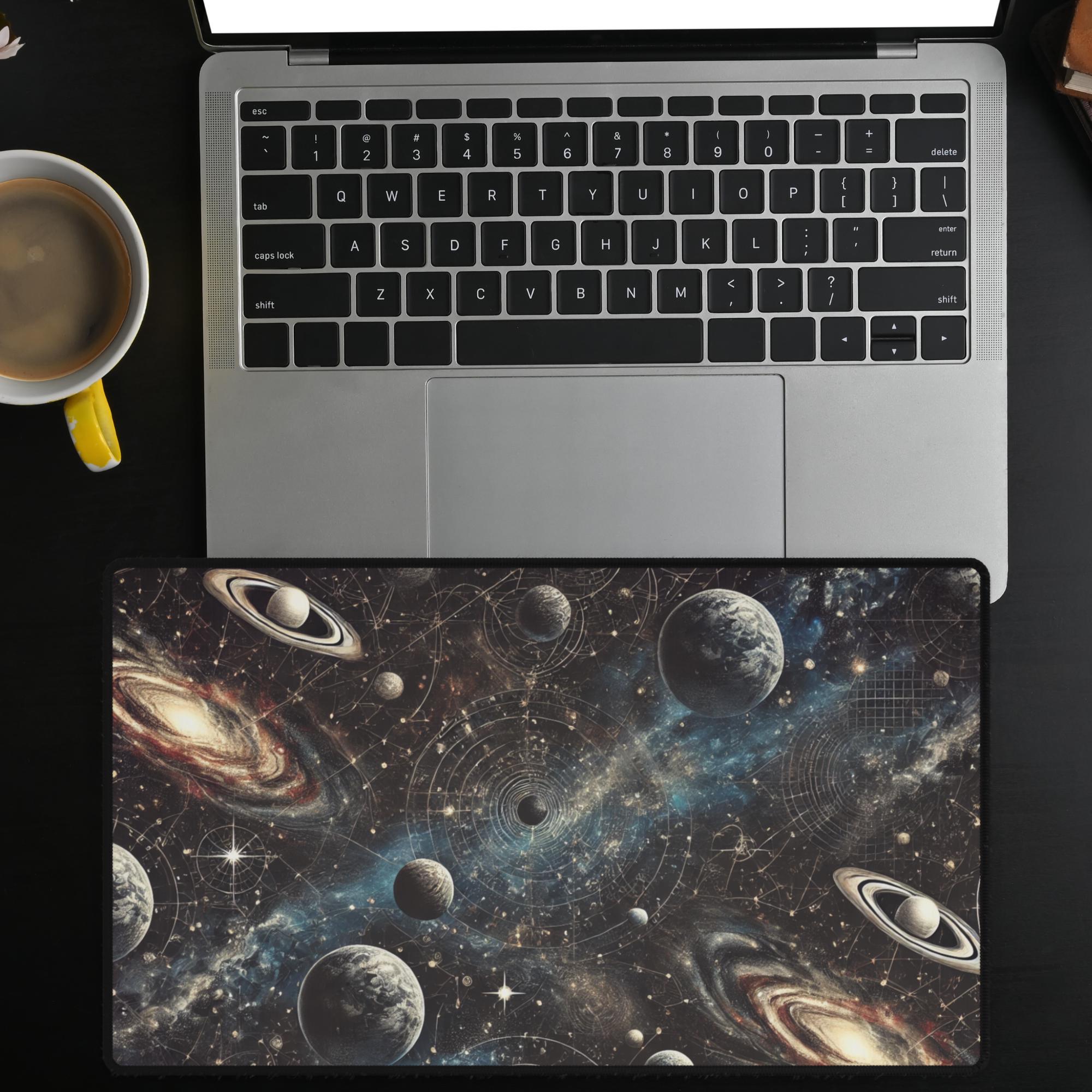 Tappetino Per Mouse Da Gioco Space Galaxy – 80x30 Cm – Bordi Cuciti E Base Antiscivolo - 2