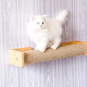 Wall Mounted Scratcher, Modern Cat Tree, Wall Cat Furniture, Cat Tower, Indoor Cat Tree, Cat Activity Pole, Cat Sisal Post