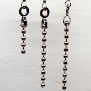 Chunky Stainless Ball Chain Dangle Earrings ~ Industrial Design ~ Linear Drop ~ All stainless steel ~ Make your Statement Pick your Length immagine 10