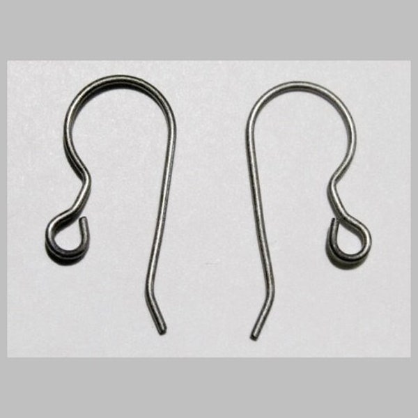 24 Pure TITANIUM French Hook Ear Wires Earrings Grade 1 No Nickel Hypo-Allergenic ~ EU Compliant ~ Earring Findings ~ Nickel free ~ 12 Pairs