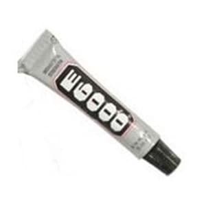 E6000 CRAFT Glue Jewelry Adhesive ~ Lot of 2 Mini Tubes Versatile Glass Tile Wood Leather 0.18 oz E-6000 Flexible ~Dries Clear Non-Corrosive