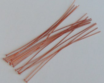 COPPER HEADPINS 21 gauge 2 inch 3 inch 4 inch  ~ No Lead No Nickel Head Pins Various Quantities 50 ~ 100 ~ 200 ~ 500