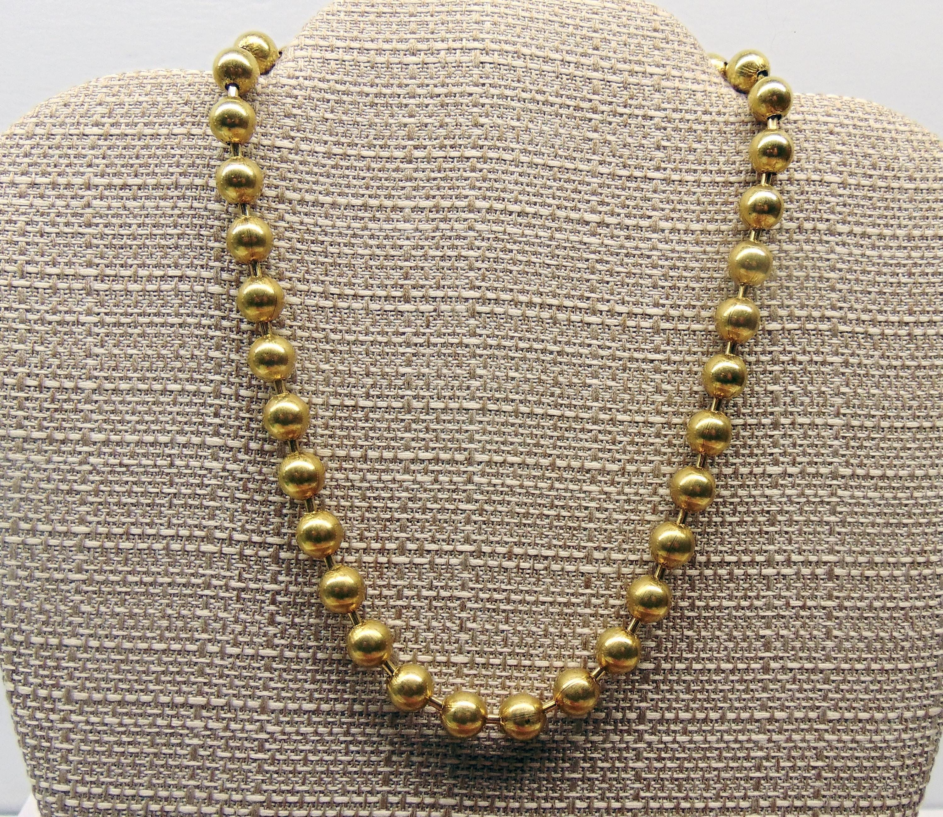 Vintage lightweight faceted Lucite ball and brass metal belt or necklace 39” Lucite Vintage Belts - Etsy Canada main image 3
