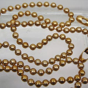 Large 8mm 100% Brass BALL CHAIN Round Bead 8mm / #15 size ~ Bulk Lengths 3 feet to 50 feet Bright or Patina Finish ~ Connectors available Bild 6