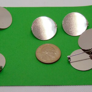 Round Pin Back 1 Disc 25mm With 1 Inch Locking Bar You Glue-on Findings ...
