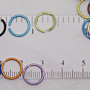Economy Anodized Aluminum Jump Rings: Mixed Colors, 6mm 8mm 10mm, Nickel Free, Tarnish Resistant image 6