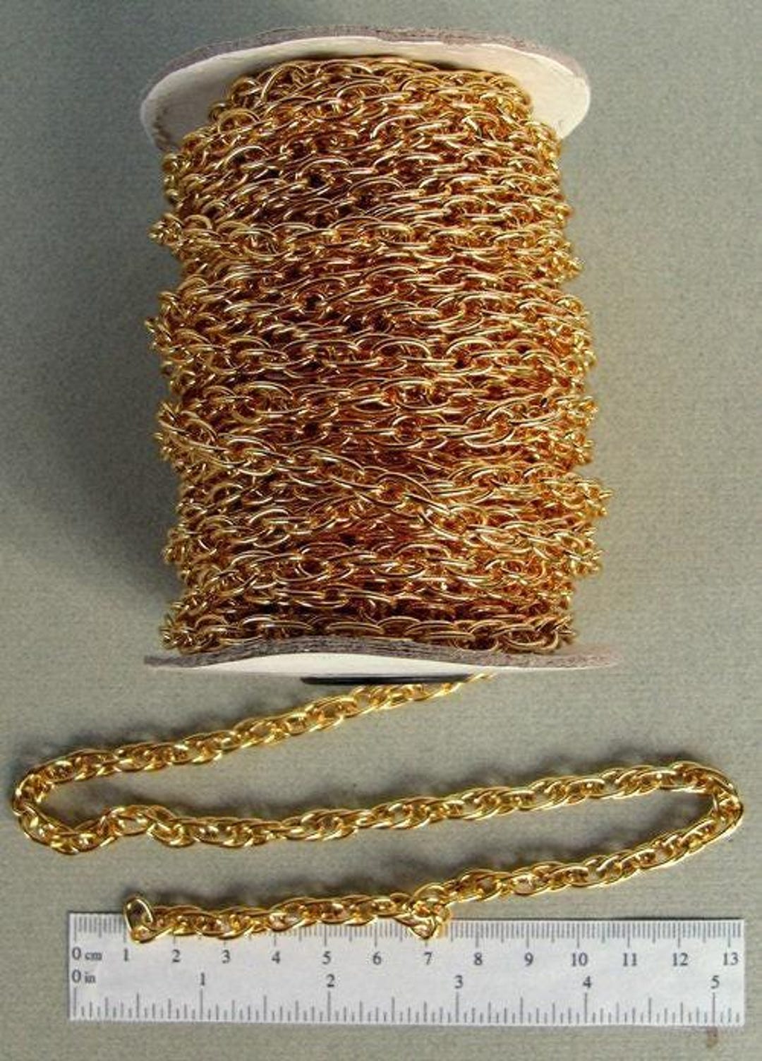 Double Link GOLD Plated ROPE Chain 6mm X 9mm ~ Sturdy Bulk Lengths for ...
