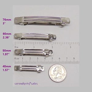 Hair BARRETTES Clips ~ DIY Hair Accessories ~ Four Lengths 1.5" to 3" ~ French Style Nickel-free image 3