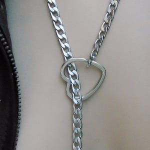 Heart Chain Loop Stainless Steel Slip Chain With Heart Loop ~ Sturdy Smooth Stainless ...