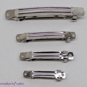 Hair BARRETTES Clips ~ DIY Hair Accessories ~ Four Lengths 1.5" to 3" ~ French Style Nickel-free image 2