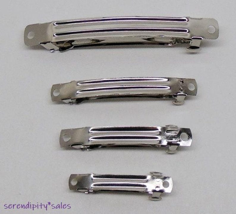 Hair BARRETTES Clips ~ DIY Hair Accessories ~ Four Lengths 1.5" to 3" ~ French Style Nickel-free image 2