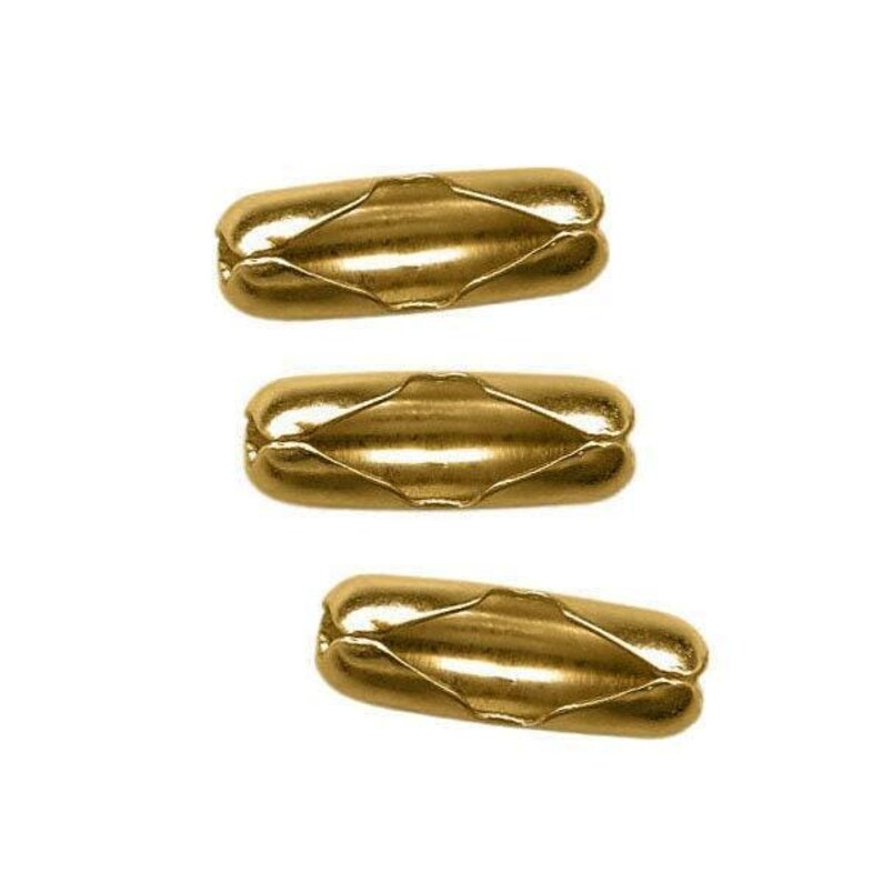 REAL Brass Ball Chain, 3.2mm Round Bead, Bulk Lengths with Connectors image 8