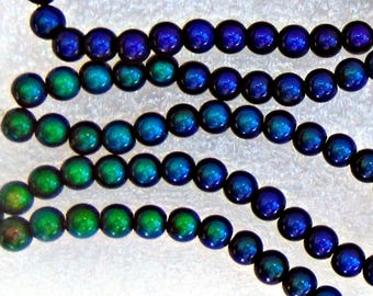 6mm Round Mood Beads ~  Lots of  25,  50,  100 or more  ~  Micro (Small) Spacer  Bead ~ Color Changing Mirage Bead