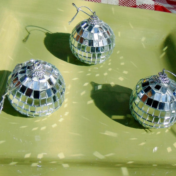 2" inch Disco Ball w/ Cord ~ Sparkle + Shine ~ Weddings~ Key Rings ~ Sun Catcher ~ Window Ornament ~ Hanging Mirror Ball ~ Parties ~