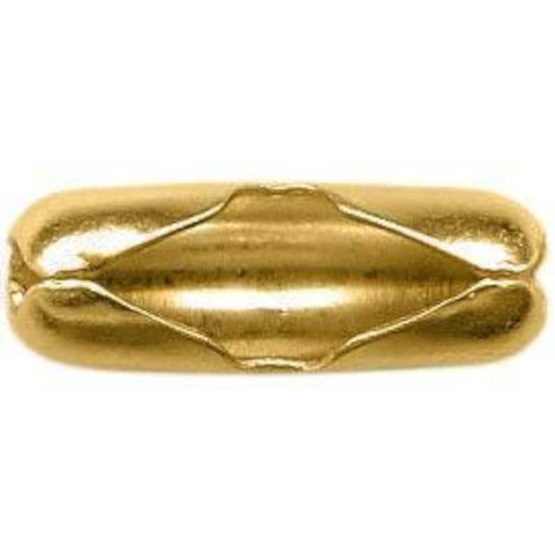 REAL Brass Ball Chain, 3.2mm Round Bead, Bulk Lengths with Connectors image 9