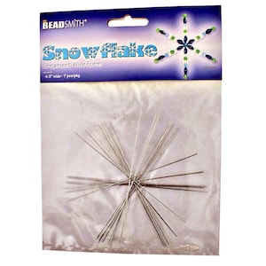 Snowflake Ornament Wire Forms - 3.75" to 9" DIY Craft Shapes BeadSmith