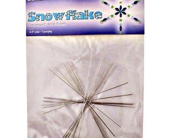 Snowflake Ornament Wire Forms - 3.75" to 9" DIY Craft Shapes BeadSmith