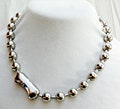 Extra Large BALL Chain Necklace or Bracelet ~ Chunky Steel Bead Choker  ~ Statement Necklace 12mm #30 ~ 90's Retro Goth Key Chain 12.7mm
