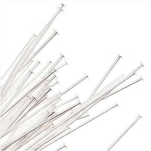 HEADPINS 3 inch 21 gauge Silver Plated Brass ~ No Lead No Nickel Head Pins Various Quantities 50 ~ 100 ~ 200 ~ 500