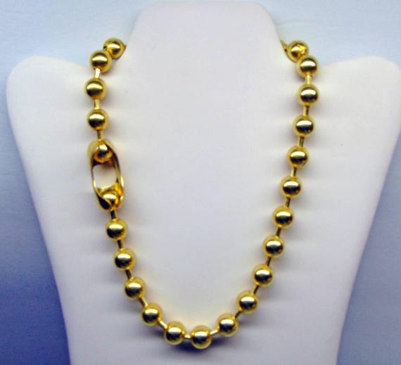 XL Brass BALL Chain Necklace or Bracelet ~ Chunky Bead Choker
