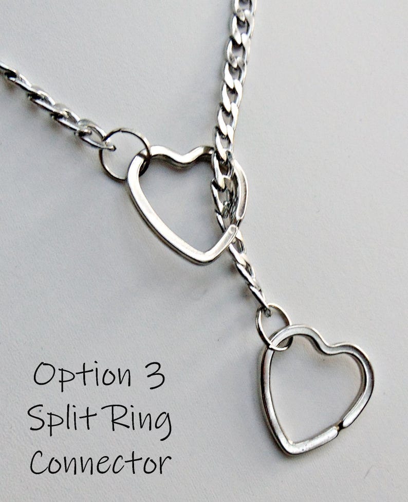 Heart Chain Loop Stainless Steel Slip Chain With Heart Loop ~ Sturdy Smooth Stainless ...