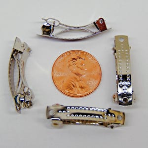 30mm Hair Barrettes: Small 1" Nickel-Free DIY Metal Clips for Dolls Dogs Crafts