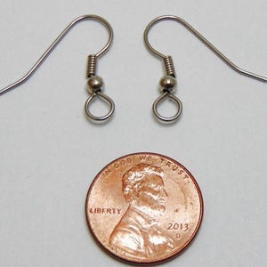 Stainless Steel Ear Wires ~ 5mm end loop ~ Versatile  French Hooks with Ball + Coil ~ 5mm end Loop (larger than standard loop)