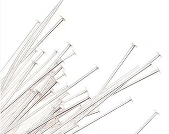 HEADPINS 3 inch 21 gauge Silver Plated Brass ~ No Lead No Nickel Head Pins Various Quantities 50 ~ 100 ~ 200 ~ 500