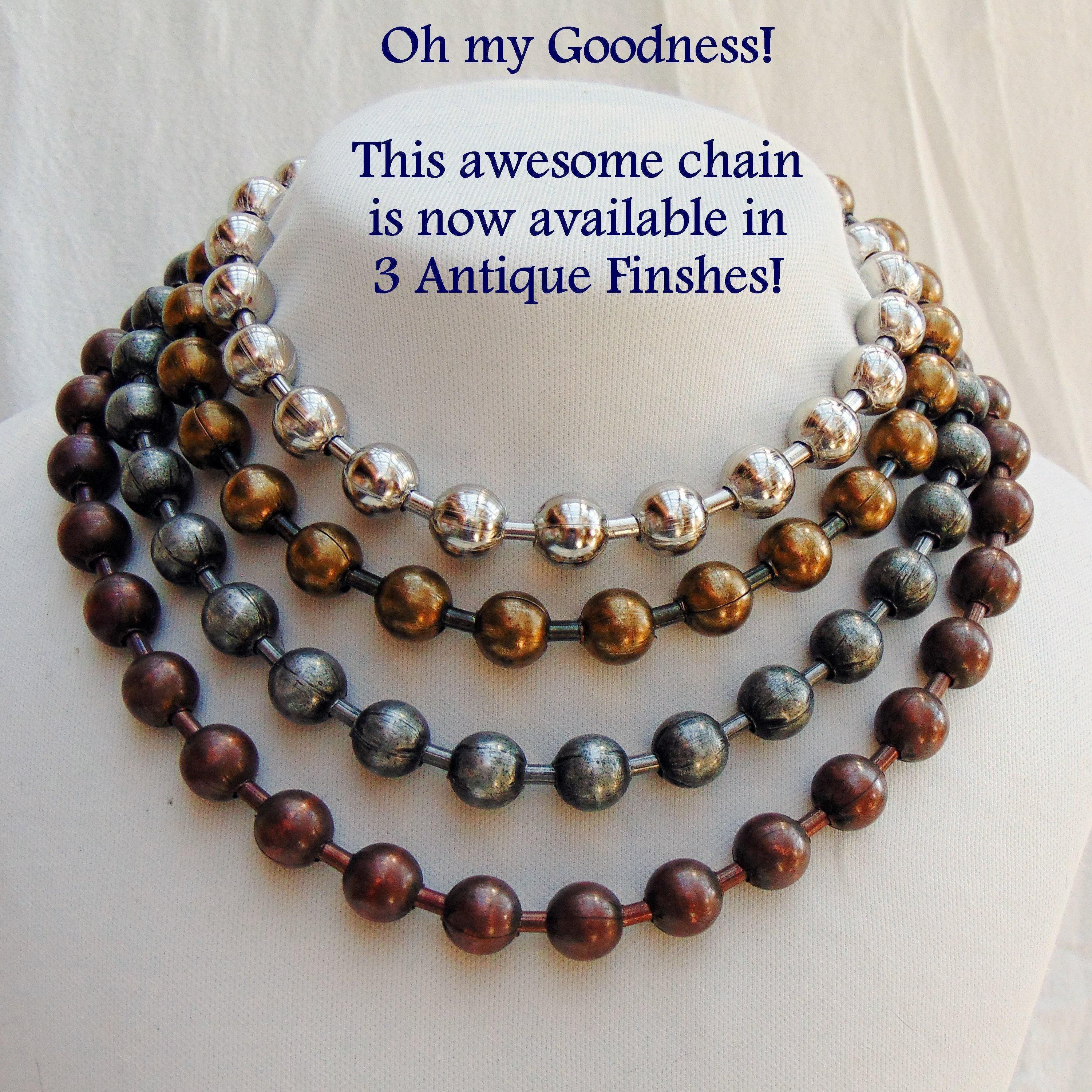 Extra Large BALL Chain Necklace or Bracelet ~ Chunky Steel Choker 