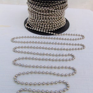 4.5mm Stainless Steel  Ball Chain #10 for Crafts Necklaces ~ Blinds & Roller Shades + Industrial  +  Connectors available 304 Grade SS