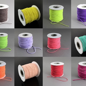 Wholesale BULK LOT 12 Spools 1mm Stretch ELASTIC Cord  300 ft / 109 yd spool Round String Beads ~ Pick Colors ~ Bracelets Anklets Jewelry ~