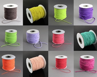 Wholesale BULK LOT 12 Spools 1mm Stretch ELASTIC Cord  300 ft / 109 yd spool Round String Beads ~ Pick Colors ~ Bracelets Anklets Jewelry ~