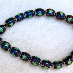 Oval  Mood Beads with Star Insert   10mm x 6mm  Lots of  5,  10,  20, or 50   ~  Spacer or Focal Bead ~ Color Changing Mirage Bead
