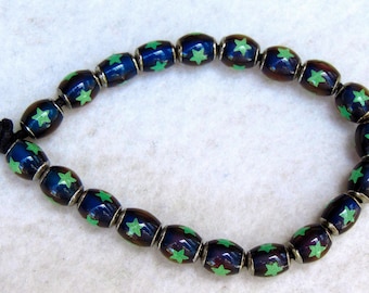 Oval  Mood Beads with Star Insert   10mm x 6mm  Lots of  5,  10,  20, or 50   ~  Spacer or Focal Bead ~ Color Changing Mirage Bead