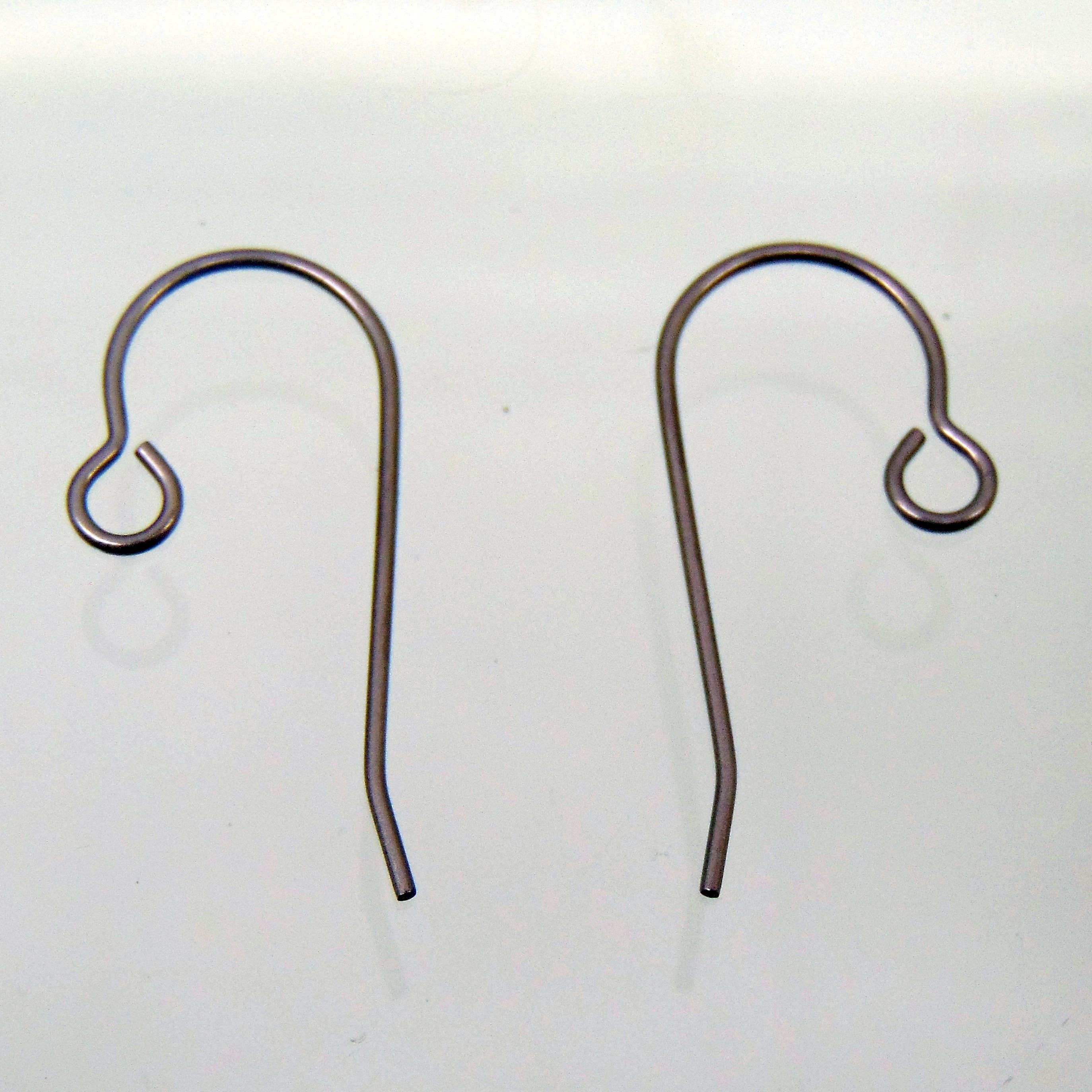 Stainless Steel Ear Wires ~ French Hooks with Ball + Coil ~Large 7mm end  Loop