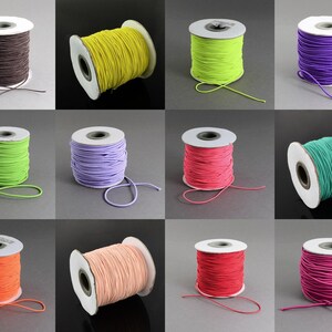 1mm Elastic Cord: 109 Yards, Nylon  Colors ,  325 foot spool ~ Jewelry Making