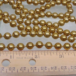 Large 8mm 100% Brass BALL CHAIN Round Bead 8mm / #15 size ~ Bulk Lengths 3 feet to 50 feet Bright or Patina Finish ~ Connectors available Bild 4